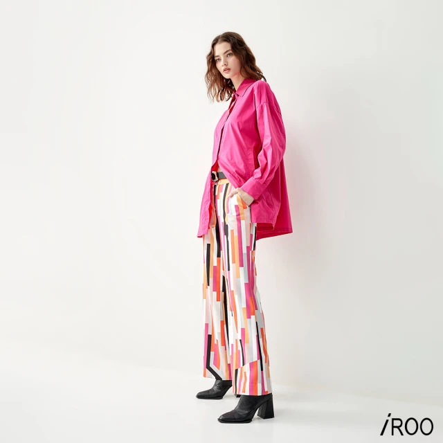 iROO 優雅長版女人設計短袖上衣優惠推薦