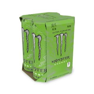 【Monster Energy 魔爪】超越仙境碳酸能量飲料 易開罐355ml x4入/組(無糖)
