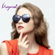 【MEGASOL】UV400防眩偏光太陽眼鏡時尚女仕大框矩方框墨鏡(細緻大框神奇魔杖鏡架反光鏡片1942F-3色選)