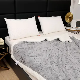 彩舍家居典雅柔膚波普絨兩用雙人毯被