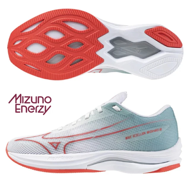 【MIZUNO 美津濃】慢跑鞋 女鞋 運動鞋 緩震 一般型 REBELLION SONIC 灰白 J1GD243021