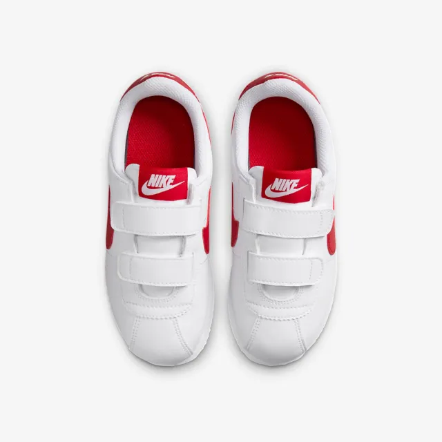 【NIKE 耐吉】運動鞋 童鞋 中童 兒童 阿甘鞋 魔鬼氈 CORTEZ BASIC SL PSV 白紅 904767-101