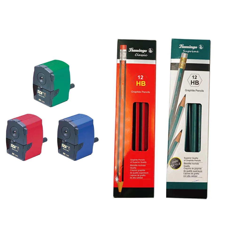 【SDI 手牌】2台實用型削鉛筆機0145P送2盒高級鉛筆(隨機出貨)