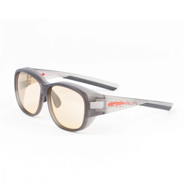 LAVALens 外掛框/超輕量/防風吹-黑色素+變色眼鏡(7067-包覆式黑色素變色太陽眼鏡)