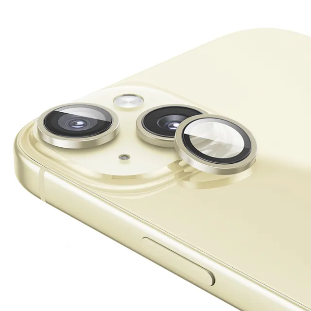 【IN7】iPhone 15 /15 Plus金屬框玻璃鏡頭膜保護貼-1組2片