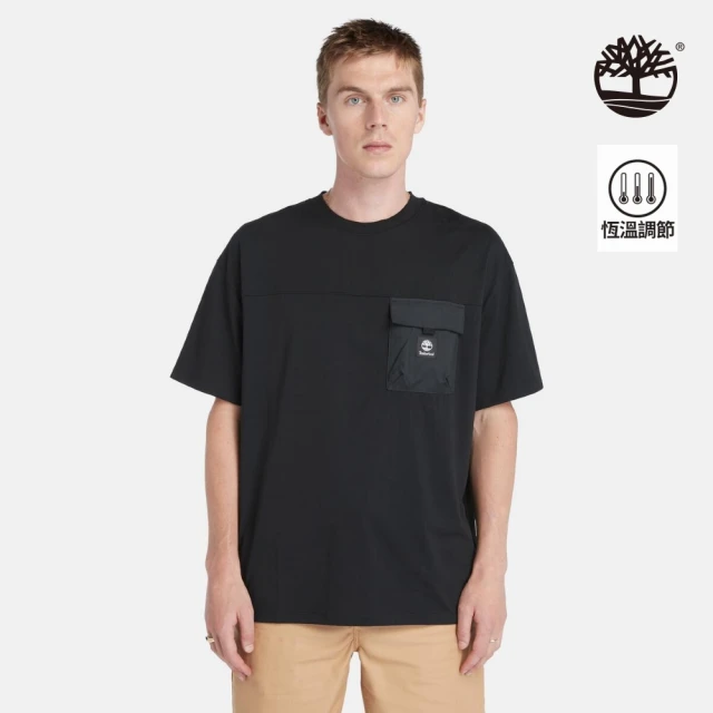 Timberland 男款黑色 Outlast R 恆溫科技短袖 T 恤(A5UMU001)