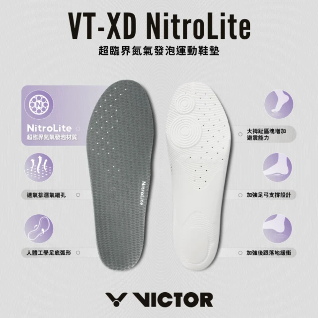 【VICTOR 勝利體育】超臨界氮氣發泡運動鞋墊(C-VTXDNL)