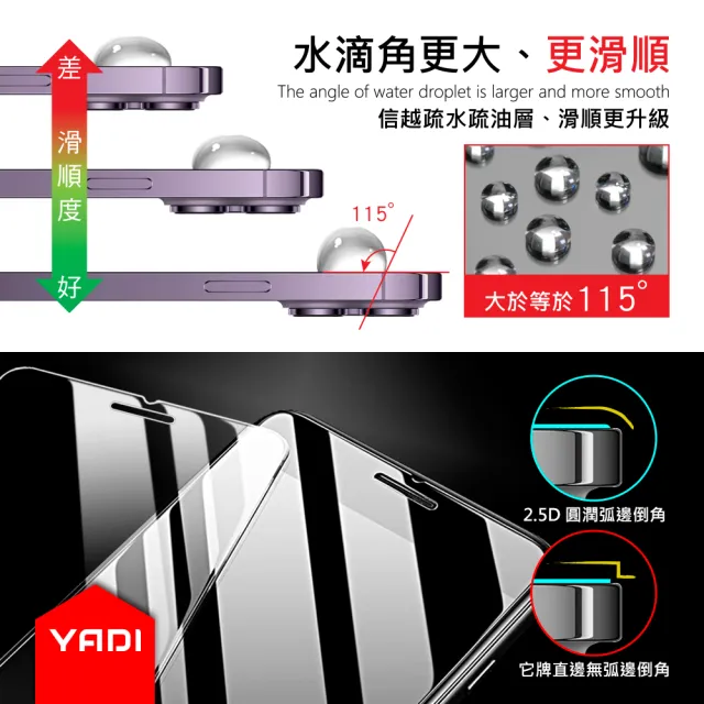 【YADI】OPPO A98 5G 6.72吋 2023 水之鏡 AGC高清透手機玻璃保護貼(靜電吸附 高清透光)