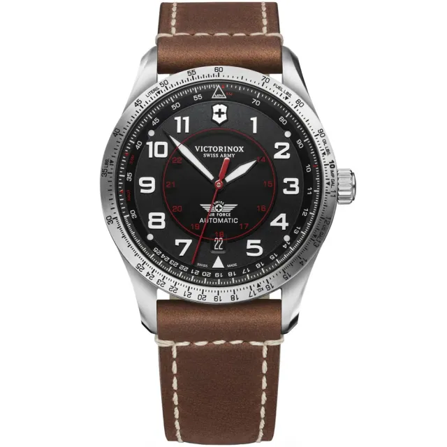 【VICTORINOX 瑞士維氏】AirBoss 經典飛行機械腕錶 禮物推薦 畢業禮物(VISA-241973)