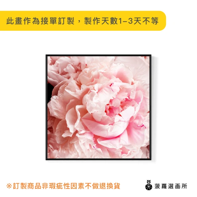 菠蘿選畫所 古典牡丹-60x60cm(招福吉祥花卉掛畫/花卉