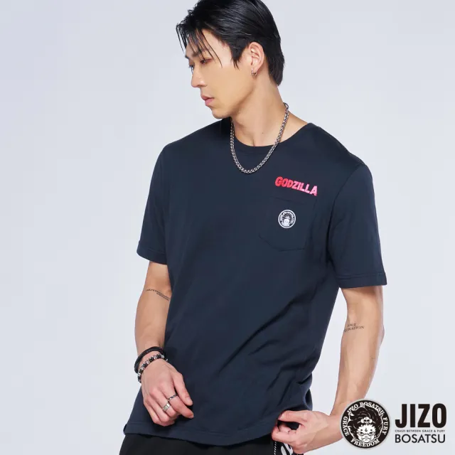 【BLUE WAY】男裝 哥吉拉聯名剪影日文 短袖 上衣-地藏小王