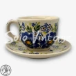 【SOLO 波蘭陶】Vena 波蘭陶 220ML 咖啡杯盤組 藍色春宴系列