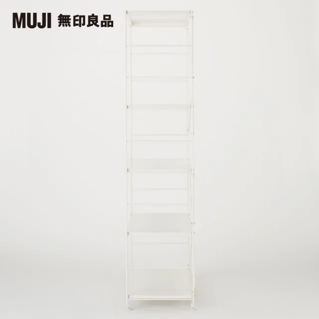 【MUJI 無印良品】SUS鋼製層架組/亮面淺灰/寬/大(大型家具配送)