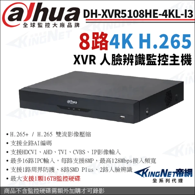 KINGNET 大華 DH-XVR5432L-4KL-I3 