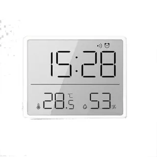 【挪威森林】磁吸式溫濕度計智慧電子鐘(鬧鐘 時鐘 日期 時間 纖薄大螢幕)