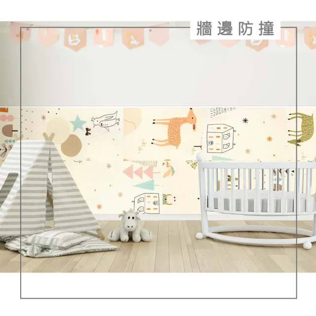 【LOG 樂格】XPE兒童防撞牆貼 超厚款2cm 安全防撞牆貼 防撞墊 寶寶防撞 自黏牆壁貼(4入組)