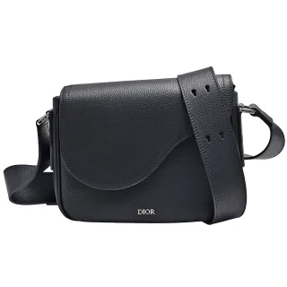【Dior 迪奧】經典SADDLE系列顆粒小牛皮手拿/斜背包(黑1ADME130YMJ_H00N)