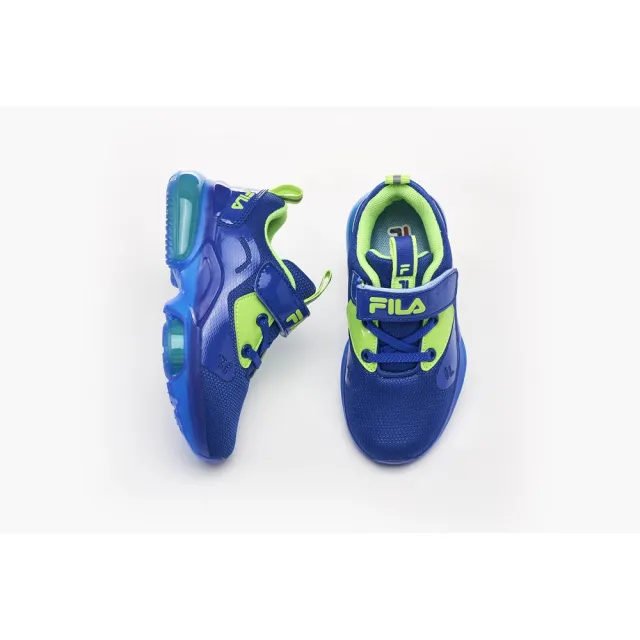 【FILA官方直營】KIDS 中童運動鞋-藍(2-J828X-366)