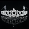 【89 zone】法式古典公主皇冠 髮飾 頭飾 皇冠 禮儀頭冠 髮箍 1 入(銀/玫瑰金)