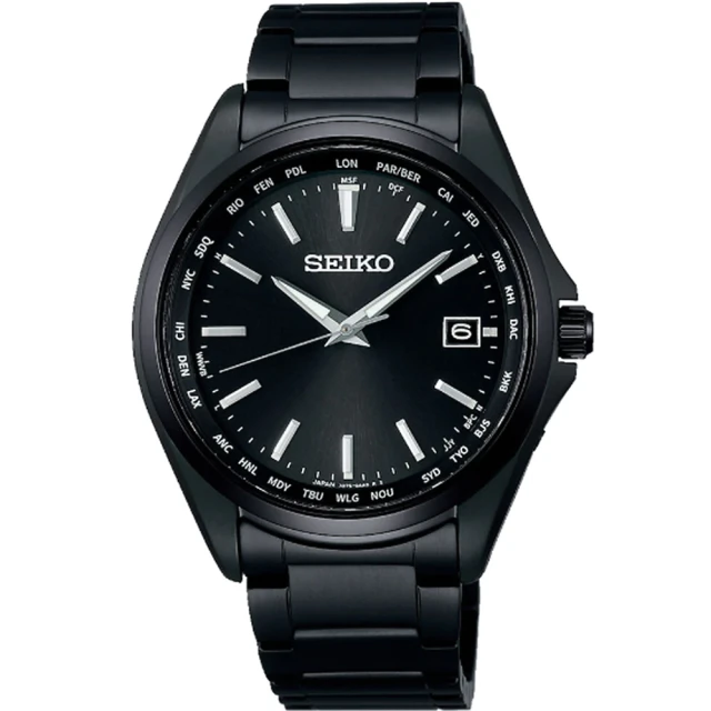 SEIKO 精工 SPIRIT 太陽能鈦金屬電波手錶-39.5mm 送行動電源 開學(SBTM333J/7B75-0AA0SD)