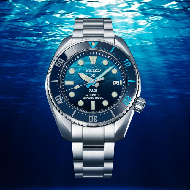 SEIKO 精工 Prospex PADI SUMO 相撲特別版200米潛水機械錶-45mm 好禮2選1(SPB375J1/6R35-02C0U)