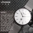 【LICORNE】簡約時尚 藍寶石水晶玻璃 日期顯示 鈦金屬手錶 白色 40mm LT150MUWI