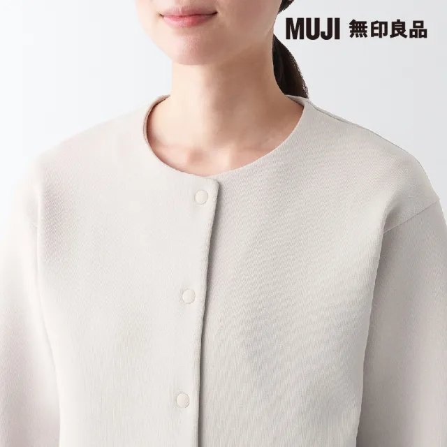 【MUJI 無印良品】女棉混二重織開襟衫(共4色)