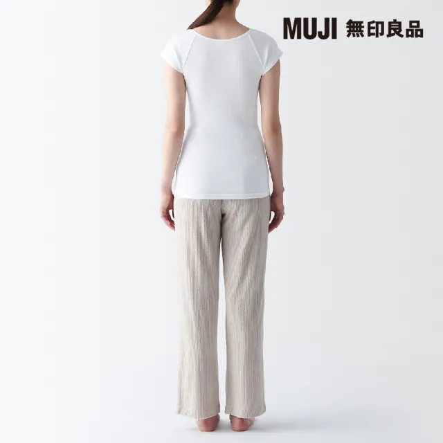 【MUJI 無印良品】女有機棉針織法式袖T恤(共3色)