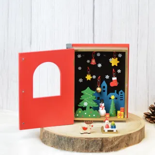 【YU Living 信歐傢居】日本進口 MARKS聖誕擺飾書 高6cm(紅色/桌上擺飾)