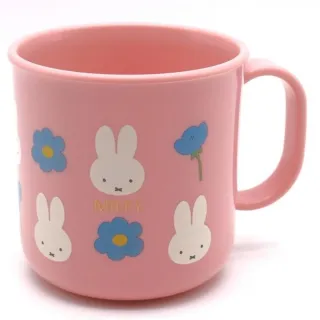 【小禮堂】Skater Miffy 米飛兔 兒童單耳塑膠杯 200ml - 花朵款(平輸品)