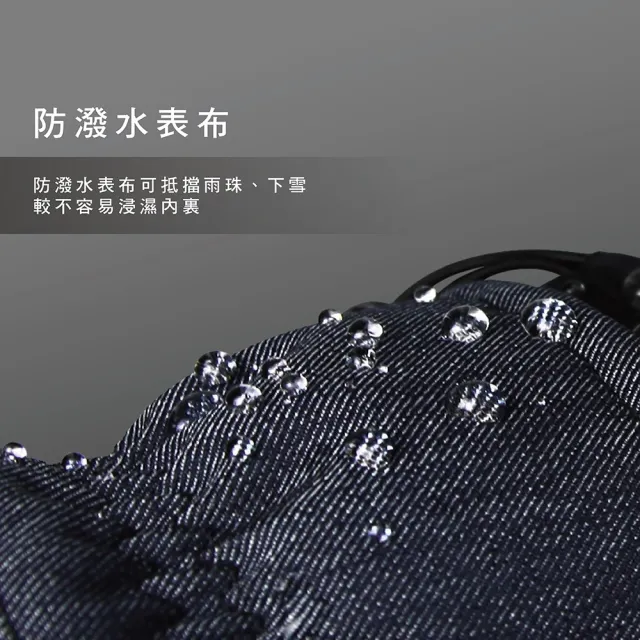 【WellFit】GO WELL 防水滑雪手套(併指/丹寧藍)