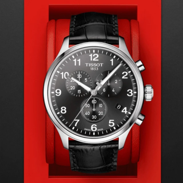 TISSOT 天梭 CHRONO XL 韻馳系列 三眼計時石英腕錶(T1166171605700)