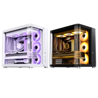 【JONSBO 喬思伯】TK2 V2 ATX 電腦機殼 / 機箱(支援華碩BTF背插主板/曲面環景玻璃/360水冷/垂直風道)
