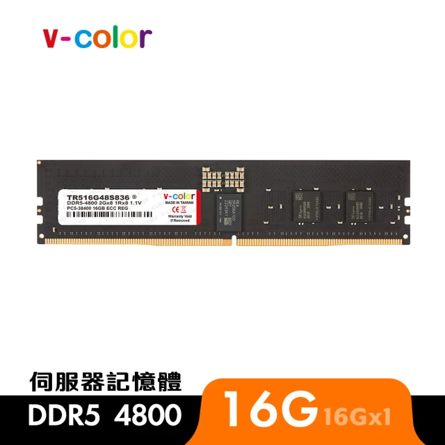 【v-color 全何】DDR5 ECC R-DIMM 4800 16GB(工作站/伺服器記憶體)