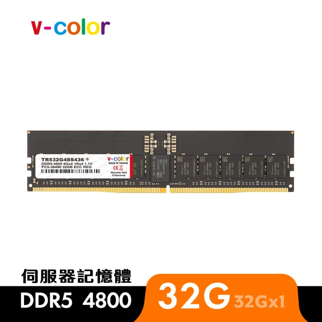 【v-color 全何】DDR5 ECC R-DIMM 4800 32GB(工作站/伺服器記憶體)