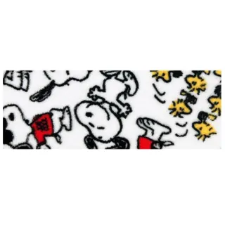 【小禮堂】史努比 絨毛方形腳踏墊 滿版 - 4款隨機出貨(平輸品)