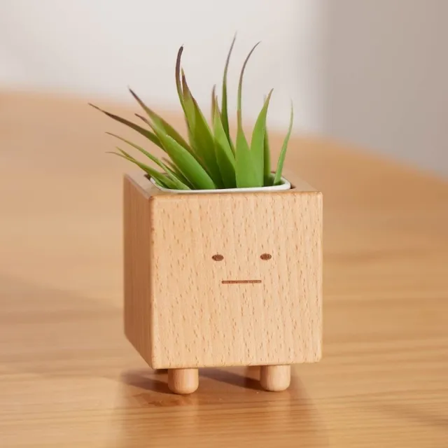 Monarch尊爵家】療育小盆獸盆栽(原木文創台灣設計花盆盆栽植栽