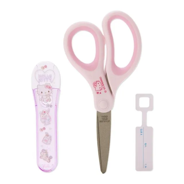 【小禮堂】Sanrio 三麗鷗 兒童安全剪刀附刀套(平輸品)