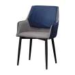 【Hampton 漢汀堡】吉伊餐椅-藍(餐椅/皮餐椅/休閒椅/化妝椅/工作椅/接待椅)