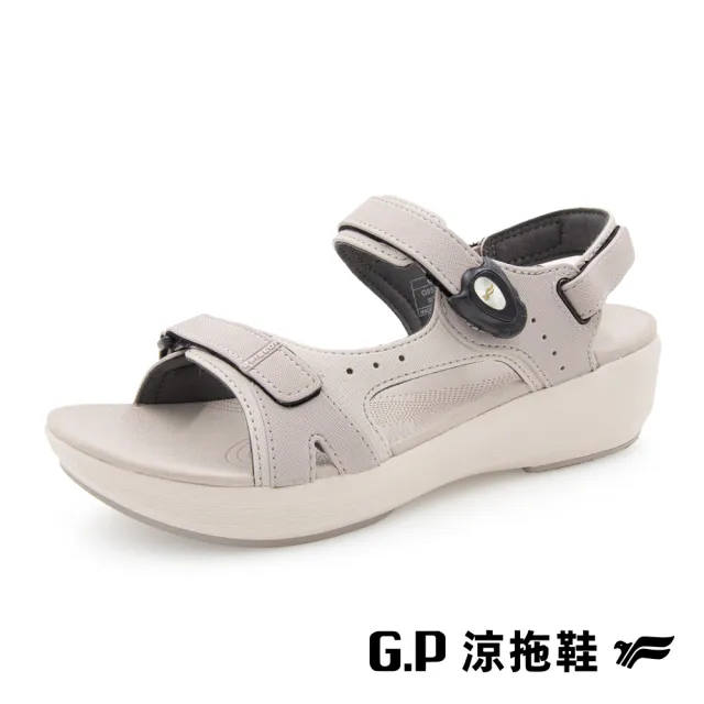 【G.P】女款厚底舒適磁扣兩用涼拖鞋G9537W-山羊灰(SIZE:35-39 共四色)