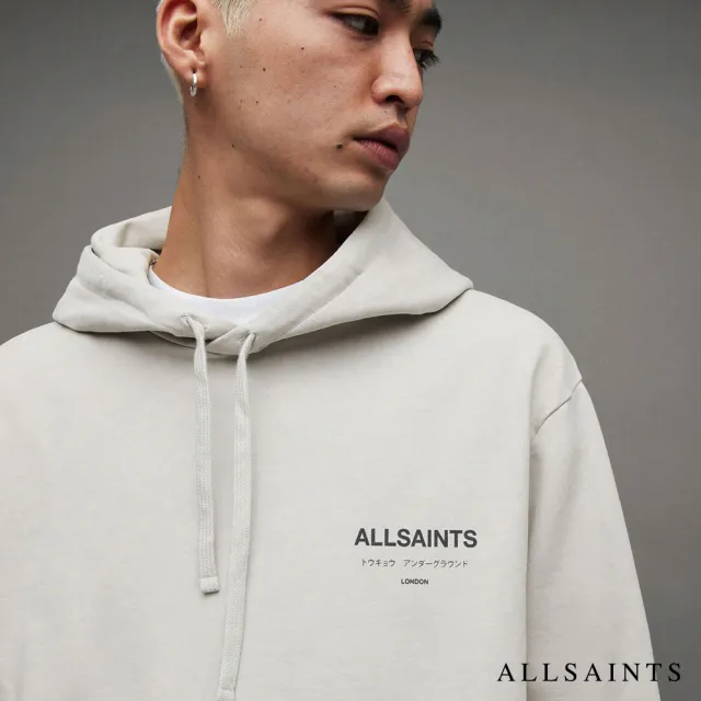 【ALLSAINTS】UNDERGROUND 純棉LOGO連帽衛衣 MG132Y(舒適版型)