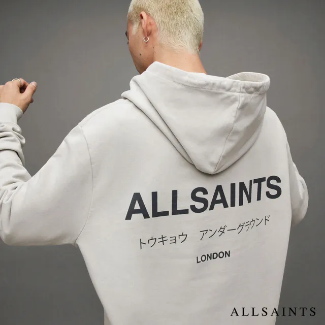 【ALLSAINTS】UNDERGROUND 純棉LOGO連帽衛衣 MG132Y(舒適版型)