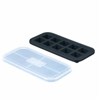 【Souper Cubes】多功能食品級矽膠保鮮盒10格-曜石灰-30ML/格(副食品分裝盒/製冰盒/嬰兒副食品)