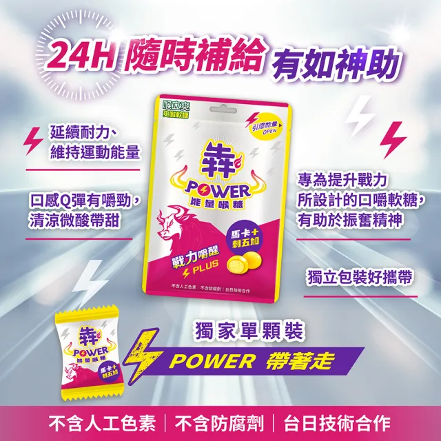 【Honey Song 喉立爽】犇 POWER能量軟糖_量販包(52.5g/包)