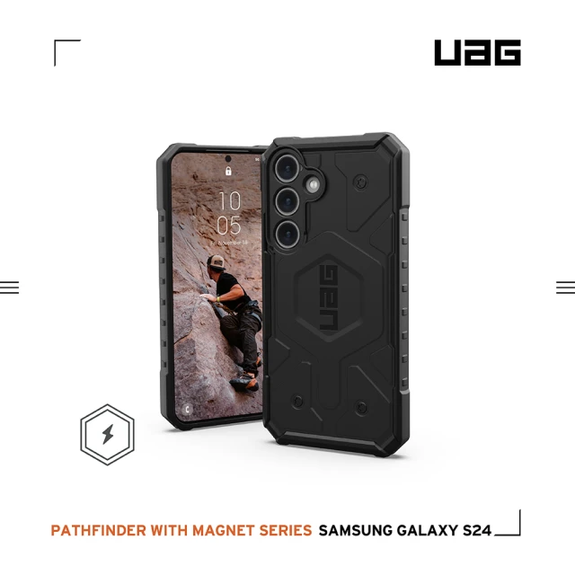 UAG Galaxy S24 磁吸式耐衝擊保護殼-黑(支援MagSafe功能)