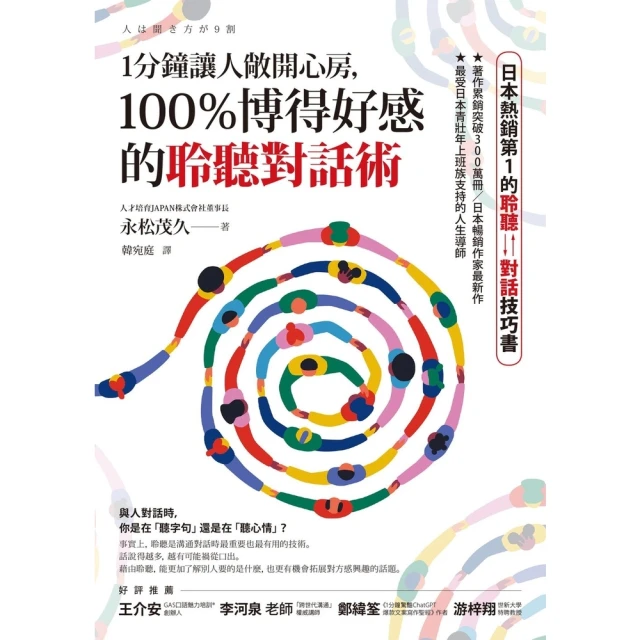 【MyBook】1分鐘讓人敞開心房，100％博得好感的聆聽對話術(電子書)