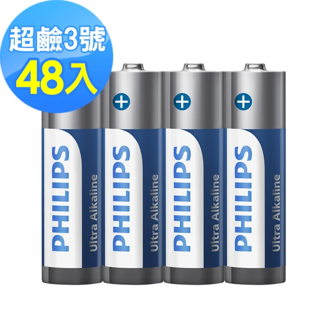 Philips 飛利浦 3號超鹼電池 共48顆(4入*12)