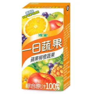 【波蜜】一日蔬果100%蘋果柳橙蔬果汁160mlx6入