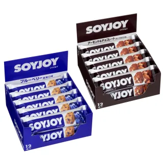 【SOYJOY】大豆營養棒2盒組(巧克力口味+藍莓口味；膳食纖維 無添加麵粉 不含膽固醇 能量補充)