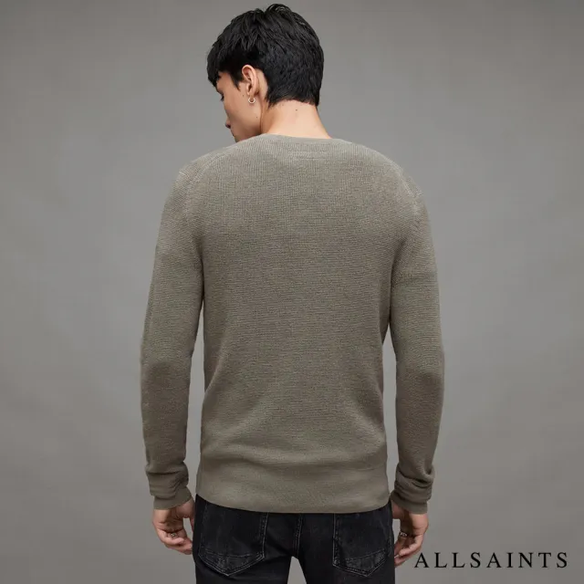 【ALLSAINTS】IVAR 美麗諾羊毛鬆餅針紋針織上衣 MK034P(常規版型)